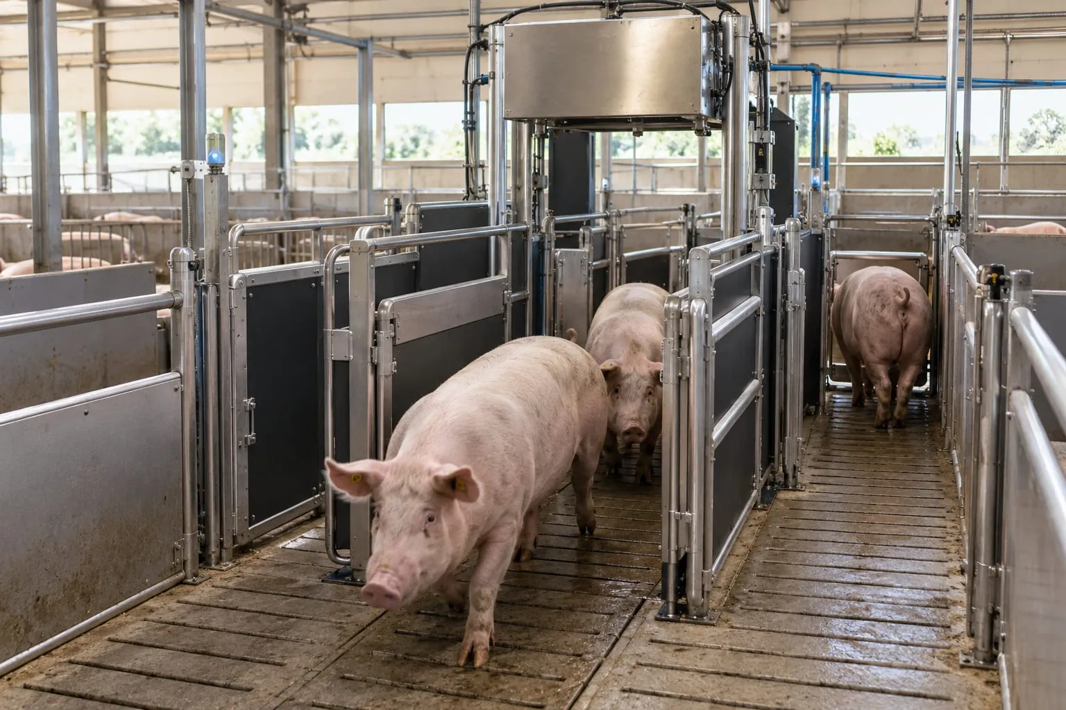 Automatic Sorting Stations for a pig farm