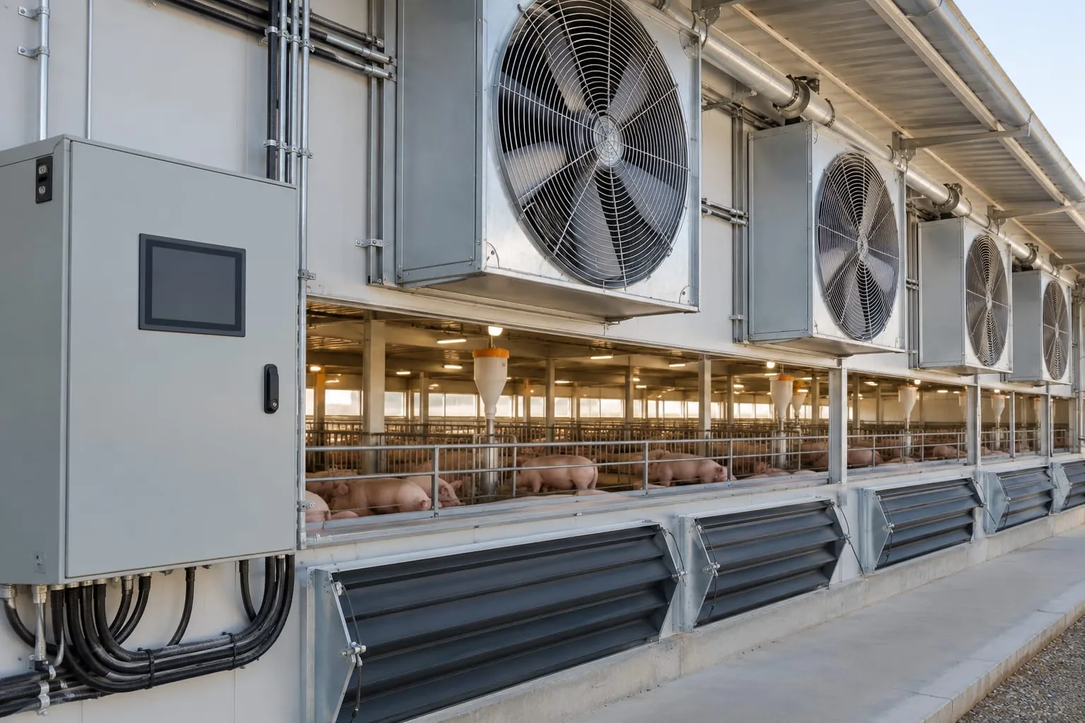 Variable-Frequency Ventilation (VRV) for a pig farm